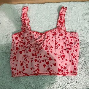 Heart Cropped Tank Top